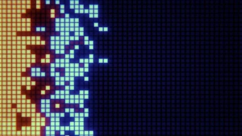 Retro style pixel gaming digital pattern Stock Footage 336859961