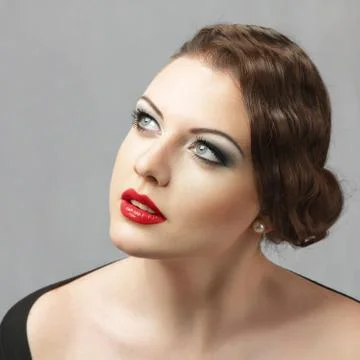 Retro style portrait Stock Photos