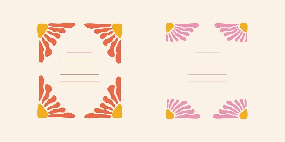 Retro style postcard frame. Stock Illustration