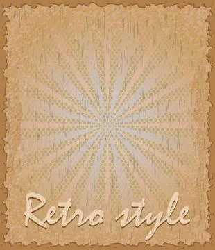 Retro style poster vertical vector illustration Stock Illustration