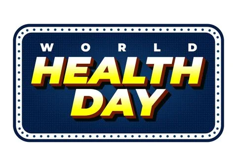 Retro style rectangular badge with dotted border and bold 3d yellow text re.. Stock Illustration