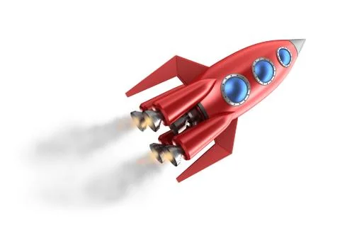 Retro style rocket. Stock Illustration