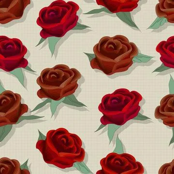 Retro style rose pattern A seamless retro style rose pattern for fashion d... 스톡 사진