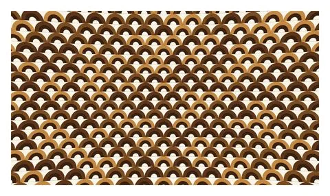 Retro style seamless pattern with repeating arch shapes in brown tones on c.. Illustrazione stock