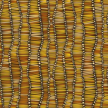 Retro style seamless vector pattern in golden tones Stock Photos