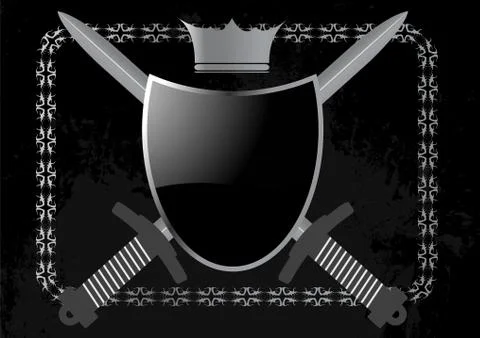 Retro style shield Stock Illustration