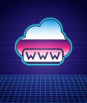 Retro style Software, web development, programming concept icon isolated Stock Illustration