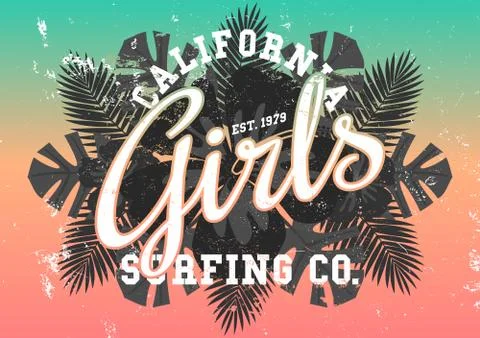 Retro Style Summer Design Stock Illustration