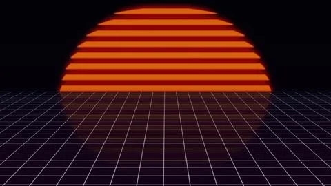 Retro Style with sun Stock Illustration