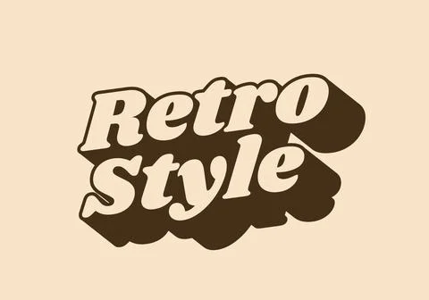 Retro style. Text effect in vintage style and colors Stock Illustration