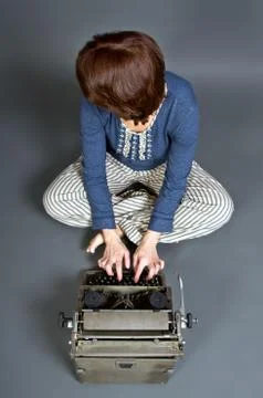 Retro style tipewriter for touch system Foto stock