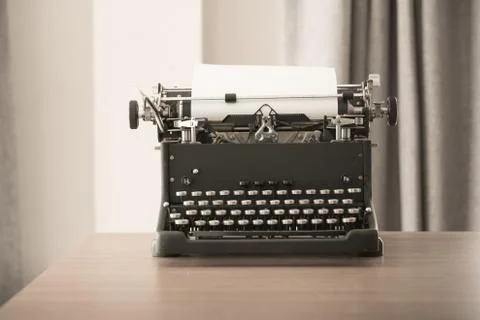 Retro style typewriter in studio Stock Photos