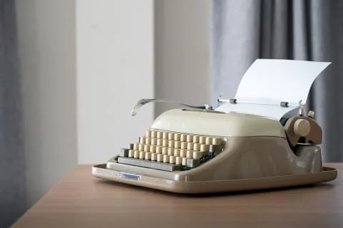 Retro style typewriter in studio Stock Photos
