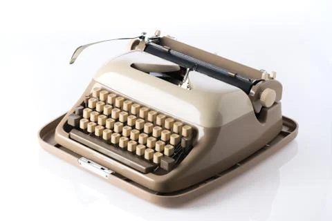 Retro style typewriter in studio Stock Photos