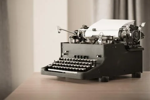 Retro style typewriter in studio Stock Photos