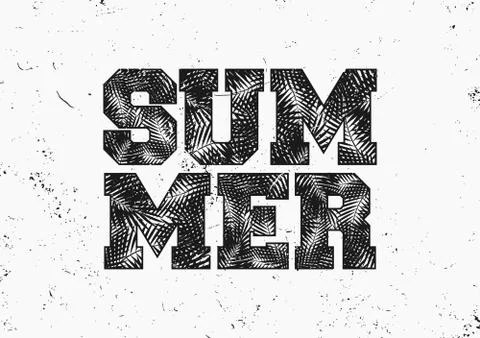 Retro Style Typographic Design Stock Illustration