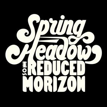 Retro Style Typography Art for Spring Meadows Reduced Horizon Illustrazione stock