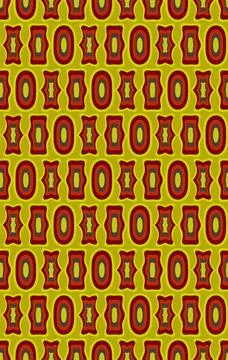 Retro style vector pattern of colored ovals and unusual shapes. Stock Illustration