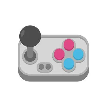 Retro style video game controller with minimalist design. Concept of consol.. Illustration