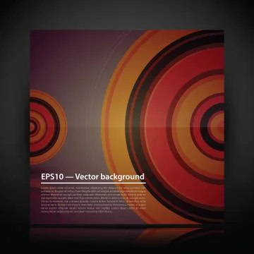 Retro styled background with big and small circles on glossy surface. Stock Illustration