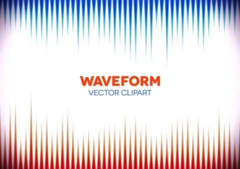 Retro styled background with sound waves Stock Illustration