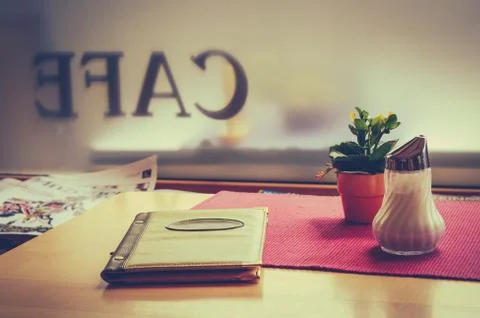 Retro styled cafe 库存照片