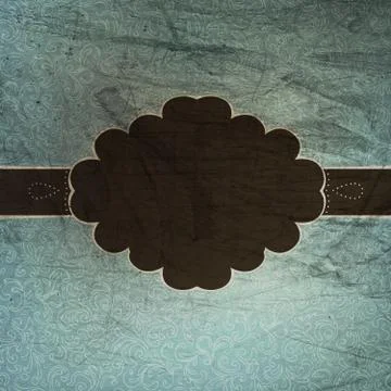 Retro styled card with old-fashioned label Foto stock