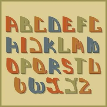 Retro styled font. Design elements. Stock Illustration