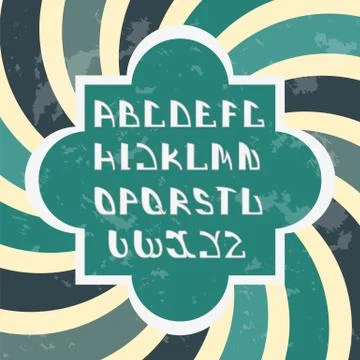 Retro styled font. Design elements. Stock Illustration