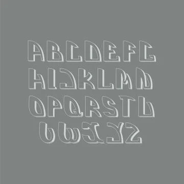 Retro styled font. Design elements. Stock Illustration