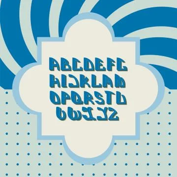 Retro styled font. Design elements. Stock Illustration