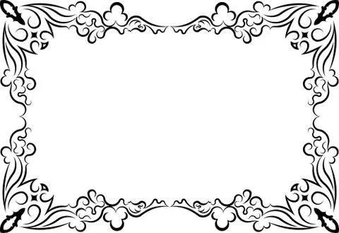 Retro-styled frame. Vector  스톡 일러스트