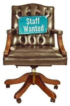 Retro styled image of a classic office chair isolated on white Stock Illustration