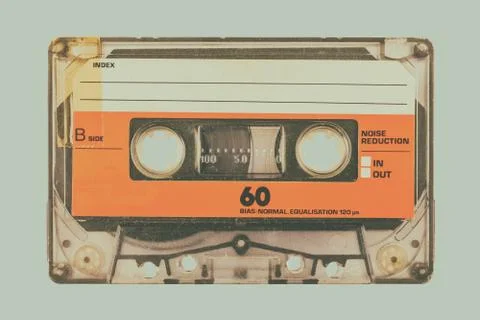 Retro styled image of a compact cassette Foto stock