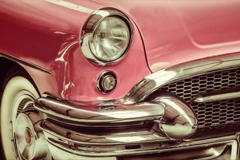 Retro styled image of a front of a classic car Stock-Fotos