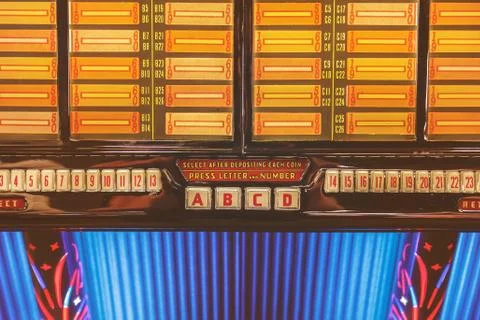 Retro styled image of an old jukebox Stock Photos