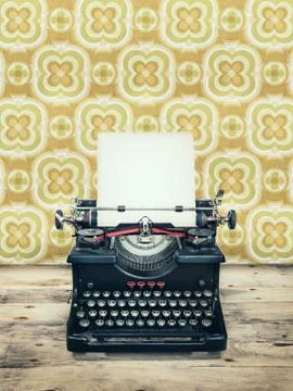 Retro styled image of an old typewriter Foto stock