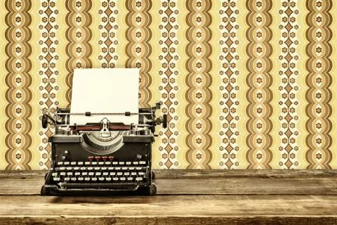 Retro styled image of an old typewriter Stock Photos