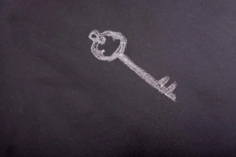 Retro styled key in view Stock Photos