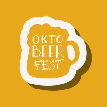 Retro styled label of beer. Stock Illustration