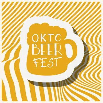 Retro styled label of beer. Stock Illustration