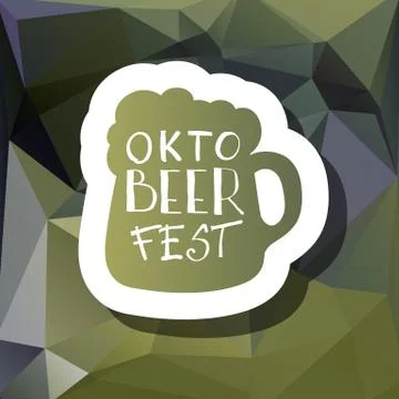 Retro styled label of beer. Stock Illustration