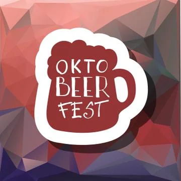 Retro styled label of beer. Stock Illustration