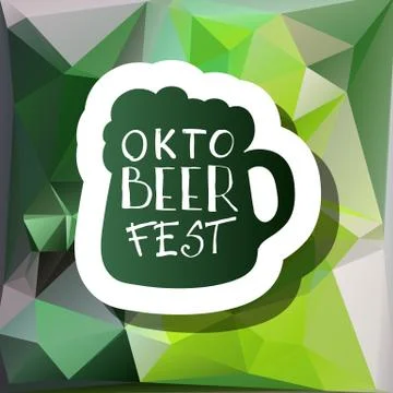 Retro styled label of beer. Stock Illustration