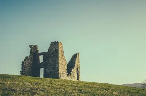 Retro styled ruined castle Fotos de archivo