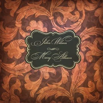 Retro styled wedding invitation. vector illustration, eps10 Illustrazione stock