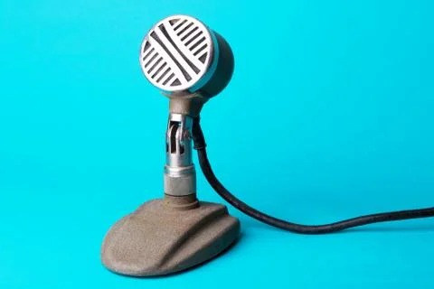 Retro stylish microphone Stock Photos