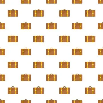 Retro suitcase pattern seamless vector Illustrazione stock