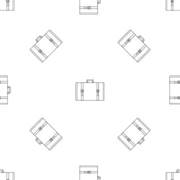Retro suitcase pattern seamless vector Stock Illustration