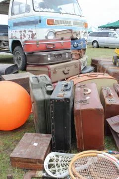 Retro suitcases Stock Photos